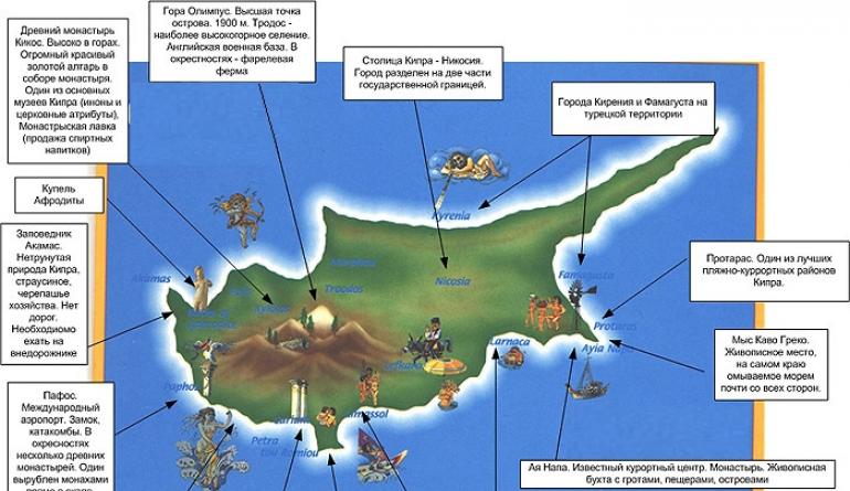 Кипр от А до Я: отдых на Кипре, карты, визы, туры, курорты, отели и отзывы